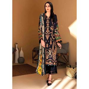 2021 Black Color Plus Size Pakistani Cotton Printed Dress Indian <b>Saree</b> for Adults <b>Hot</b> Selling Wedding Wear - Product Image 1