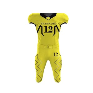 Maillots de football américain personnalisables, respirants, en grandes tailles, ensembles uniformes 100 % polyester, logo personnalisé, toutes saisons, ensemble à manches courtes - Product Image 2