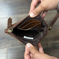 Dompet wanita kulit asli tekstur penuh tahan lama kapasitas tinggi Fashion mewah 2025 dompet tangan gelang logo kustom untuk wanita