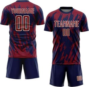 Custom Soccer Jersey Sublimated Print Crew Neck Short Sleeve 100% Polyester Moisture Wicking Adult <b>Men</b> Team Apparel - Product Image 1