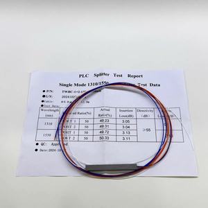 ตัวแยกไฟเบอร์ออปติกแบบ Single Mode คุณภาพสูง LSZH Jacket 1 เมตร 0.9 มม. ไม่มีคอนเนคเตอร์ แบบมินิทิวบ์ 1*2 - Product Image 1