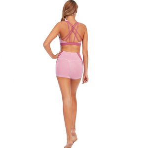 Ensemble de soutien-gorge de sport et short pour femmes, vêtements de sport extensibles et doux pour la remise en forme, l'exercice, la danse, l'entraînement et le yoga - Product Image 2