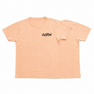 Fashionwear Men Custom <b>peach</b> T Shirt Breathable High quality Cotton Crew Neck Casual Summer Short Sleeve regular fit plain <b>top</b> - Product Image 1