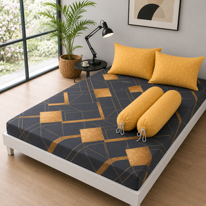 Ensemble de draps en microfibre minimaliste moderne de haute qualité, 180x200x20 cm, rafraîchissant, respirant, imprimé - Product Image 1