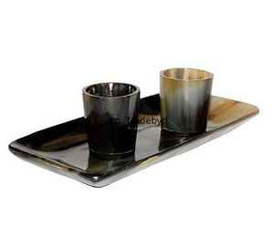 Bandeja de Servicio Móvil Moderna Premium con Diseño de Cuerno para Mesa de Comedor, Ideal como Adorno y Regalo por Tradebyd - Product Image 3
