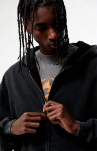 เสื้อฮู้ดซิปหน้าสไตล์วินเทจ แฟชั่นใหม่สำหรับผู้ชาย ผ้าฝ้ายฟลีซ ระบายอากาศได้ดี สวมใส่สบาย ดีไซน์โดดเด่น วางขายออนไลน์ - Product Image 5