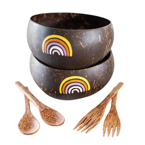 Hand-Painted Rainbow <b>Coconut</b> Bowl Eco-Friendly Natural <b>Coconut</b> <b>Shell</b> Bowl for Salad Smoothie Dessert Wholesale from Vietnam - Product Image 2