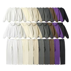 Men's 100% Cotton Hoodies Custom Logo Printing Drop Shoulder Flock Sweatshirt Winter Heavy <b>Weight</b> Thick <b>Blank</b> Hoodie - Product Image 5