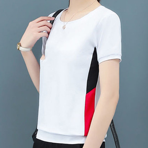 Camiseta estampada de verano para mujer, camisetas informales de algodón transpirables, ropa cómoda y ligera de manga corta - Product Image 4