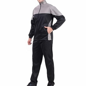 Conjunto Deportivo para Hombre 2026, Gris y Negro, Manga Larga, Cierre de Cremallera, Cuello Alto, Pantalones Deportivos, Ropa Casual de Otoño - Product Image 5