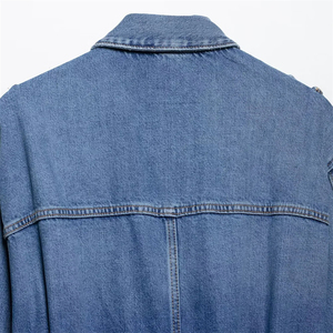 New Spring Women's <b>Denim</b> Jacket Luxury French Temperament Korean Style Casual Outerwear Versatile Fashion <b>Coat</b> Wholesale - Product Image 4