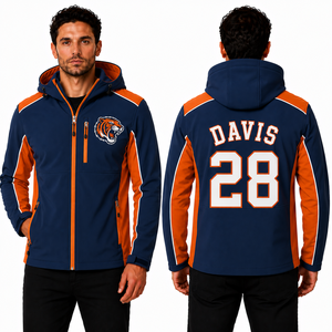 Chaqueta con Capucha para Equipos al por Mayor, Bordado Personalizado en la Parte Delantera, Nombre y Número del Jugador en la Parte Trasera, Uniforme Deportivo de Exterior, OEM para Clubes, Equipos y Entrenamientos - Product Image 2