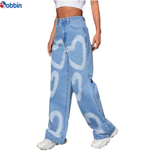 Pantalones Vaqueros Cargo Personalizados para Mujer, Cintura Media, Pierna Ancha, con Bolsillos, Algodón Ecológico y Transpirable - Product Image 3