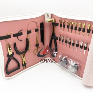 Kit professionnel d'extensions capillaires avec pince à 2 trous, pince à cheveux en L pour bandes adhésives, ciseaux, peigne à boucles, petites pinces à cheveux, perles et aiguilles - Product Image 2