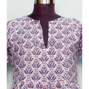 Robe d'été vintage élégante pour femme, 100% coton, mini, coupe trapèze, col en V, manches courtes, imprimé floral, pour le bureau ou les soirées - Product Image 3