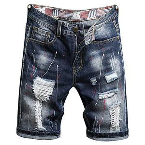 Shorts en jean décontractés et sportifs pour hommes, écologiques, coupe droite ample, style été, imperméables, respirants, séchage rapide, confortables, OEM - Product Image 1