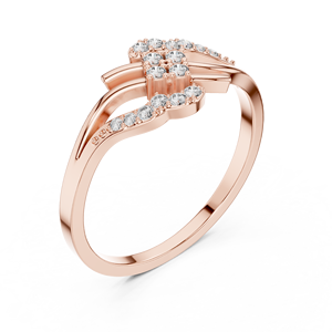 Anillo de oro macizo de 14k para mujer con diamante de corte redondo minimalista de diseño único de Aries Jewel, ideal para regalo, compromiso, aniversario o boda. - Product Image 6