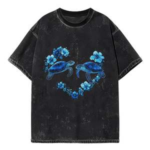 Conserve la couleur et la taille après plusieurs lavages, chemises pour hommes à col rond, grandes tailles, 100 % coton. - Product Image 6