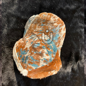 Gorra de cuero de vaca con pelo, estilo vintage, con efecto lavado ácido y salpicaduras metálicas, color marrón natural, novedad 2026 - Product Image 3