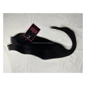 Paquets de trame de cheveux humains vierges indiens Remy droits à double tirage Extensions de cheveux de haute qualité d'un fabricant réputé - Product Image 1