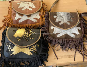 Sac à main à frange en cuir pu pour femmes, sac à bandoulière imprimé Animal - Product Image 5