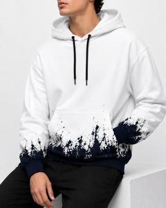 Men's Autumn Sublimation Hooded Fleece Hoodies 100% Cotton Breathable Quick Dry Eco-Friendly <b>Raglan</b> Sleeve Pocket Casual Regular - Product Image 4