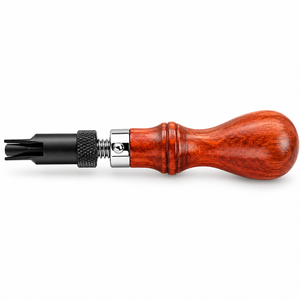 Outil à rainurer en V pour cuir, réglable, rainureur de coutures, plieur, lame en acier inoxydable, manche en bois, pour artisanat du cuir et bijoux ZETMEDPRO - Product Image 1