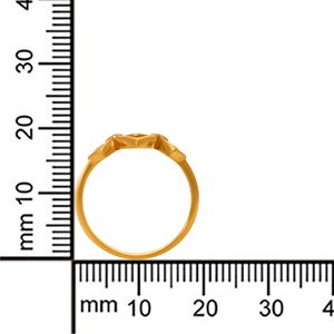 Anillo de Oro Linear Love, Anillo de Moda Chapado en Oro con Doble Corazón y Banda Abierta, Joyería Elegante para Mujer - Product Image 5