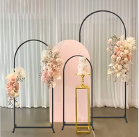 Sparxwizz Engineering Arche de mariage moderne en alliage d'aluminium doré, support de toile de fond portable 4ft-7.2ft pour cérémonie florale extérieure