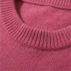 Custom Logo Pink Y2K Crew Neck <b>Sweater</b> Women Oversized Knit Pullover Vintage Streetwear Jacquard <b>Sweater</b> Wholesale OEM - Product Image 3