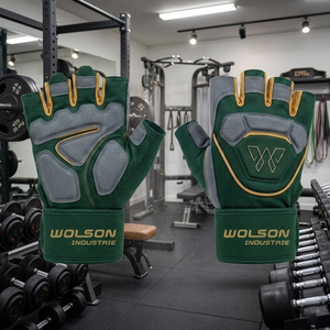 Guantes de Soporte para Entrenamiento de Medio Dedo, Material PU, Unisex, Duraderos, Transpirables, con Agarre para Fitness, Gimnasio, Levantamiento de Pesas y Actividades de Entrenamiento - Product Image 4