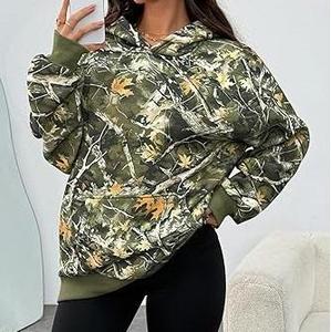 Sudadera con Capucha para Mujer, Diseño de Camuflaje Realtree, para Caza y Senderismo, Talla Grande, Sublimada - Product Image 5