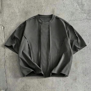 เสื้อยืดแขนสั้นทรงปกติสำหรับผู้ชาย ผ้าฝ้าย 100% เป็นมิตรกับสิ่งแวดล้อม ระบายอากาศได้ดี แห้งเร็ว ผ้า 300 กรัม สไตล์ลำลอง - Product Image 3