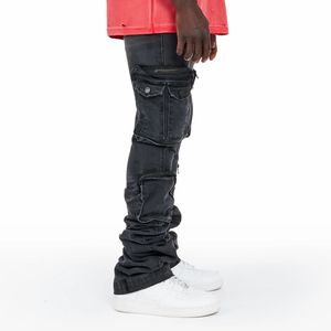 Fabricant de jeans sur mesure, pantalons décontractés, mode hip-hop, motifs tendance, best-seller, service OEM, jeans en denim confortables - Product Image 6