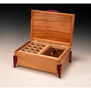 Caja de Joyería de Madera de Caoba al por Mayor |   Organizador de Almacenamiento Hecho a Mano - Product Image 4