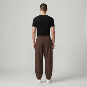 <b>Men's</b> Windbreaker Sweat Pants 100% <b>Nylon</b> Mid Drawstring Waist Rain Waterproof <b>Jogger</b> Casual Light Weight Windbreaker Trouser - Product Image 2