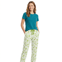 T-shirt personnalisable pour femme, manches courtes, col rond, couleur turquoise, imprimé animal, pantalon de pyjama, coupe régulière, décontracté, respirant, séchage rapide