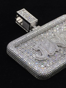 RB Gems Joyería Hip Hop Chapada en Oro Cristiana Unisex, Colgante Personalizado con Letra y Logotipo, con Diamantes de Moissanita VVS - Product Image 4