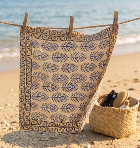 Pañuelo estampado a mano, regalo para mujer, fabricante de pañuelos con logotipo personalizado, pañuelos cuadrados 100% algodón suave, venta al por mayor, estilo bohemio. - Product Image 4