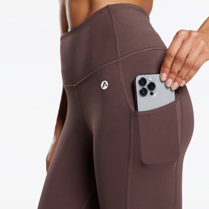 Pantalons de yoga pour femmes de haute qualité avec logo personnalisé, leggings de fitness unis, spandex/polyester, extensibles dans quatre directions, séchage rapide - Product Image 1