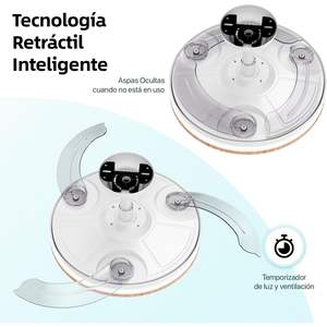 Ventilateur de plafond LED 72w 7590LM avec télécommande, moteur DC, minuterie, 6 vitesses, pales rétractables, 3 - Product Image 4