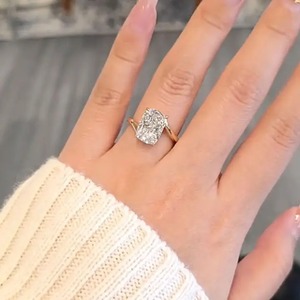 Trendy Design 925 Moissanite 4.5Carat 8x11mm <b>Cushion</b> Cut Engagement <b>Ring</b> for Women Sterling Silver Yellow Gold Plated - Product Image 3