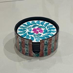 Sous-verre avec support, design classique, ensemble de vaisselle écologique - Product Image 4