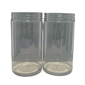 Wholesale 900ml Transparent PET <b>Jar</b> With Aluminum Cap Bottle <b>Plastic</b> New Design Cosmetic Top Price High Quality OEM ODM Export - Product Image 6