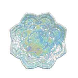 Plateau de présentation de bijoux en céramique d'art de mandala bleu ciel moderne pour la décoration à la maison - Product Image 2