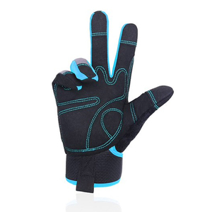 Gants de mécanicien en maille respirante multi-usages compatibles avec les écrans tactiles, en cuir de qualité supérieure, antidérapants et de sécurité pour le travail mécanique - Product Image 2