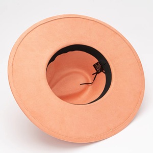 Solid Color Suede Fedora <b>Hat</b> with Nap Detail for Women and Men Vintage 10cm Brim <b>Band</b> Accessories for Casual and Party Scenes - Product Image 2