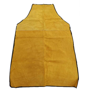 Tablier en coton jaune uni, durable, sans poches, pour la cuisine quotidienne - Product Image 2