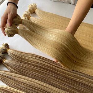 Venta al por mayor de lujo 12A cutícula alineados extensiones de cabello humano virgen de alta calidad sin fibra sintética directa del proveedor - Product Image 1