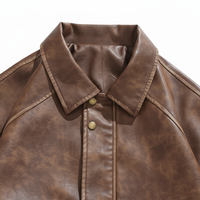 Veste en cuir véritable tendance avec capuche amovible, vestes en cuir personnalisées